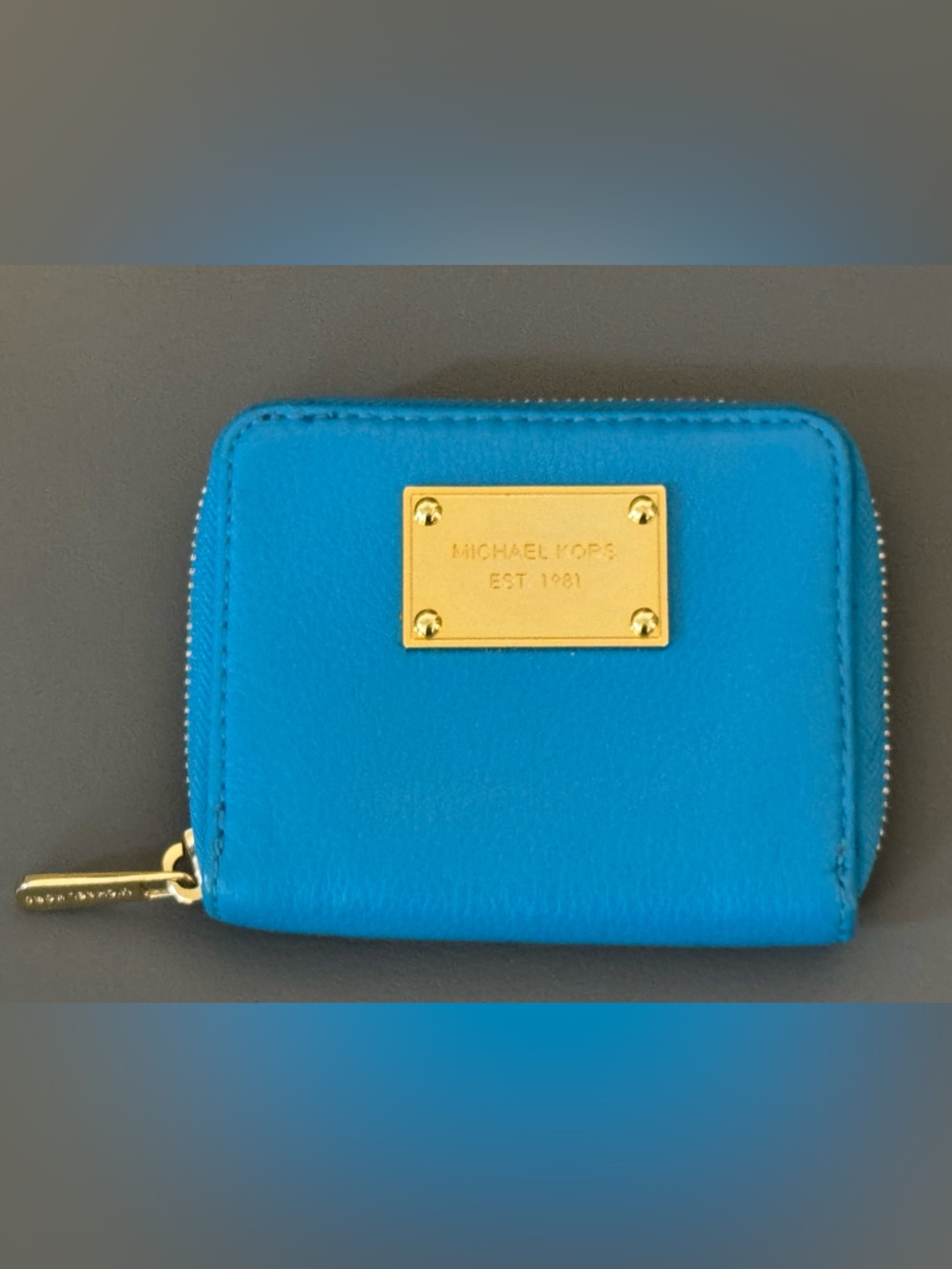 Michael Kors Shoulder Bag and Wallet Turquoise and Gold - Picture 9 of 12